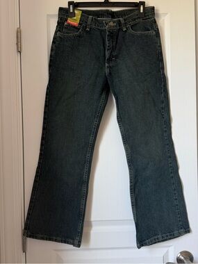 New Boy Wrangler Classic Straight-Leg Dark Wash Jeans Size 14 Husky